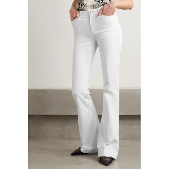 PAIGE White Genevieve High-rise Flared Jeans Women's Size 26 NWT - Picture 3 of 12